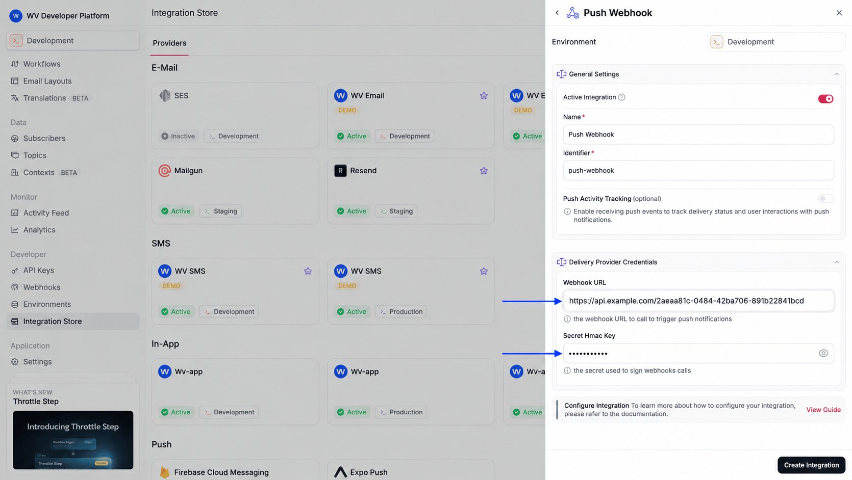Push Webhook Integration in WorldVisa