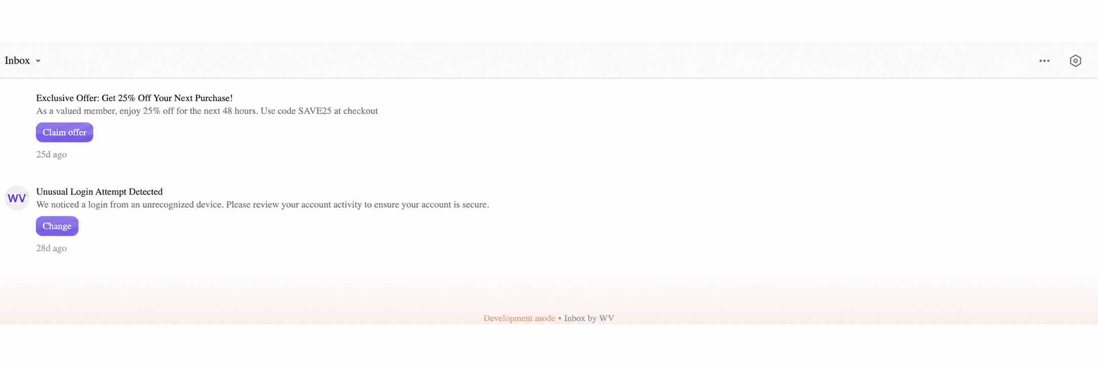 notifications component