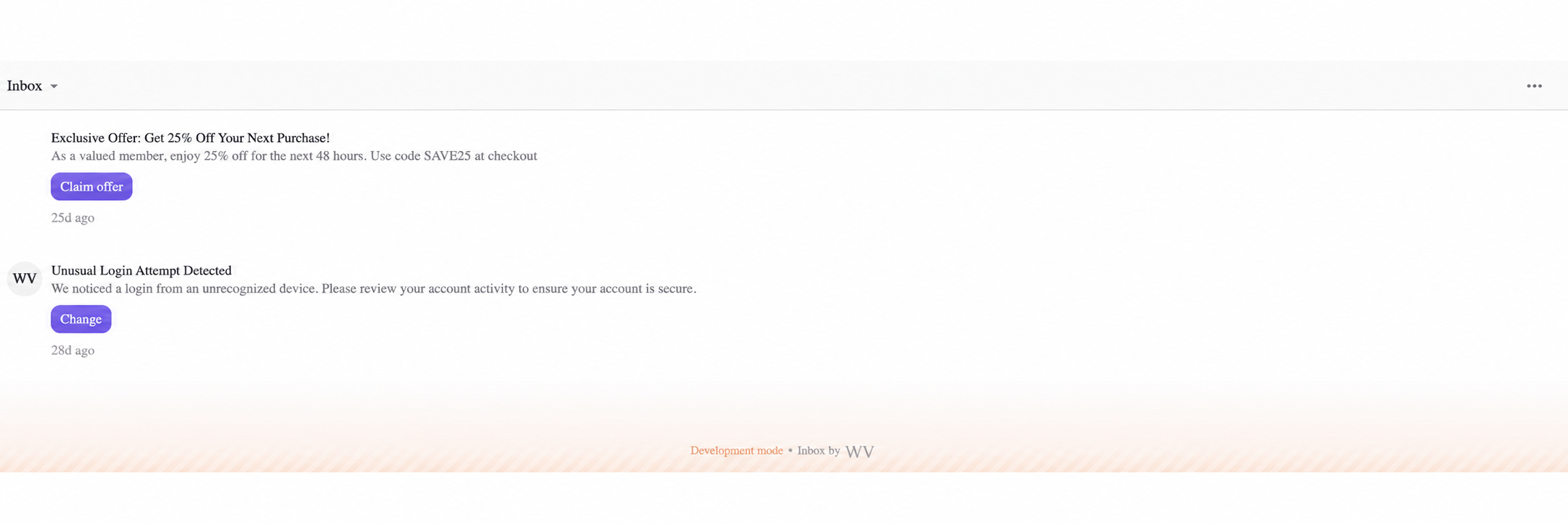notifications component