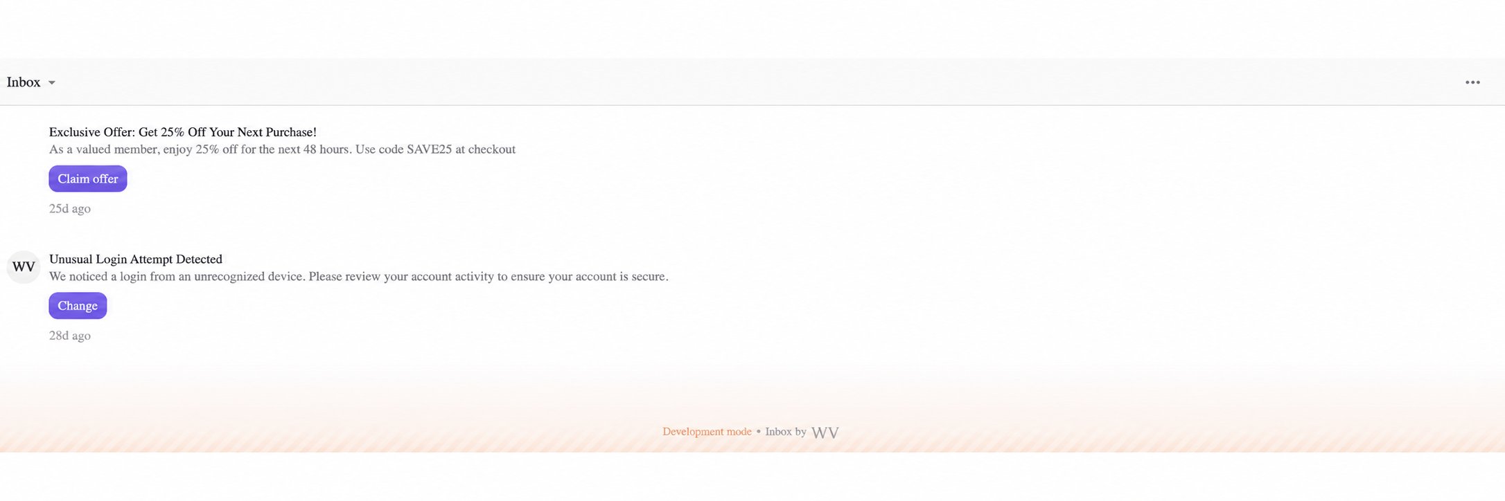 notifications component