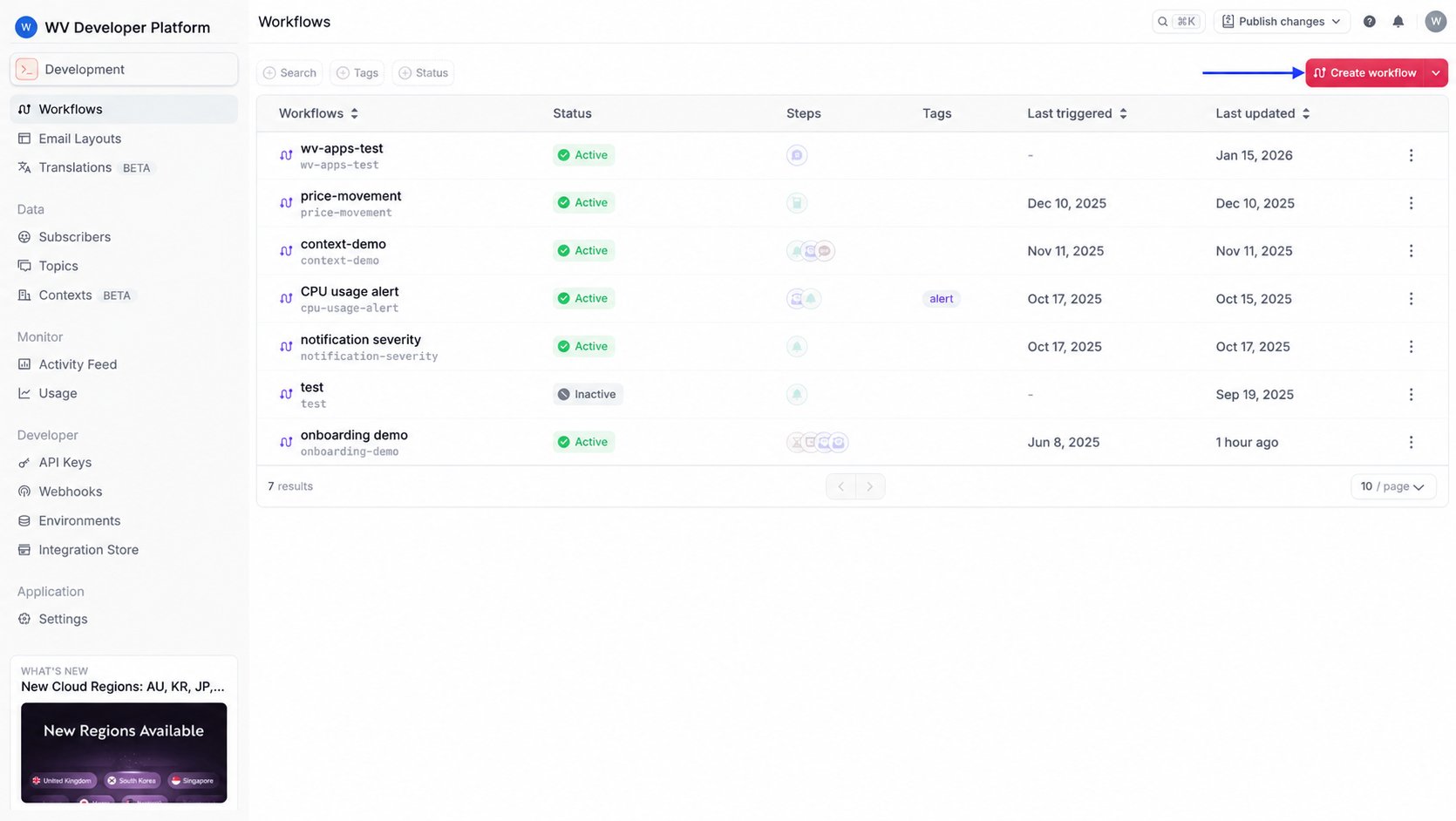Create a workflow