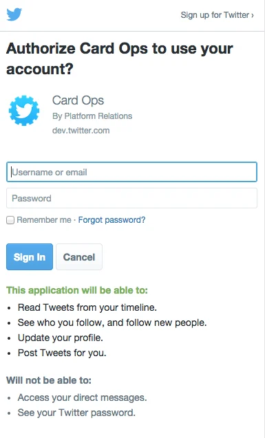 Mobile sign in flow