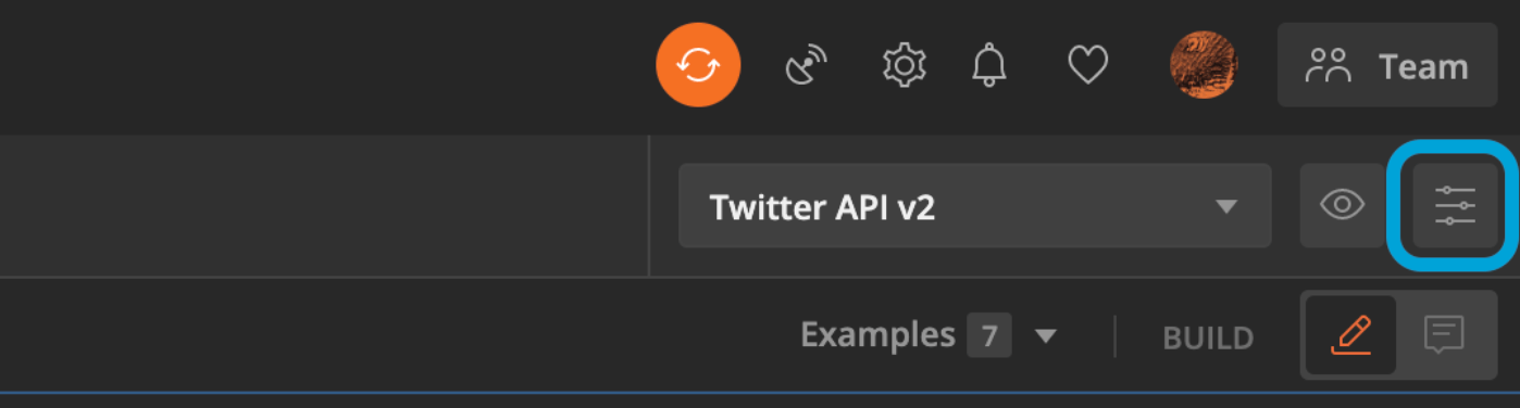 This image shows the "manage environments" button highlighted in the Postman console.
