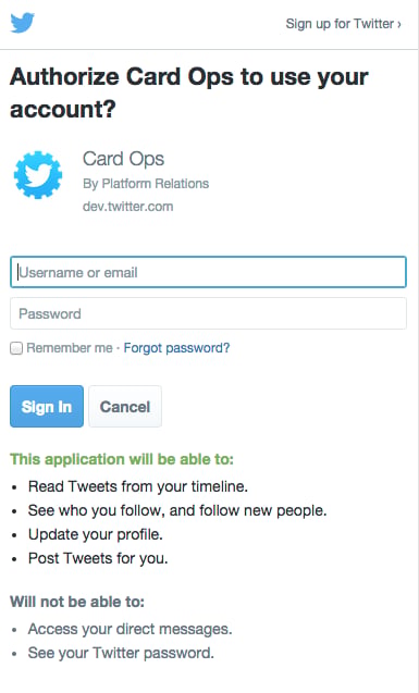 Mobile sign in flow
