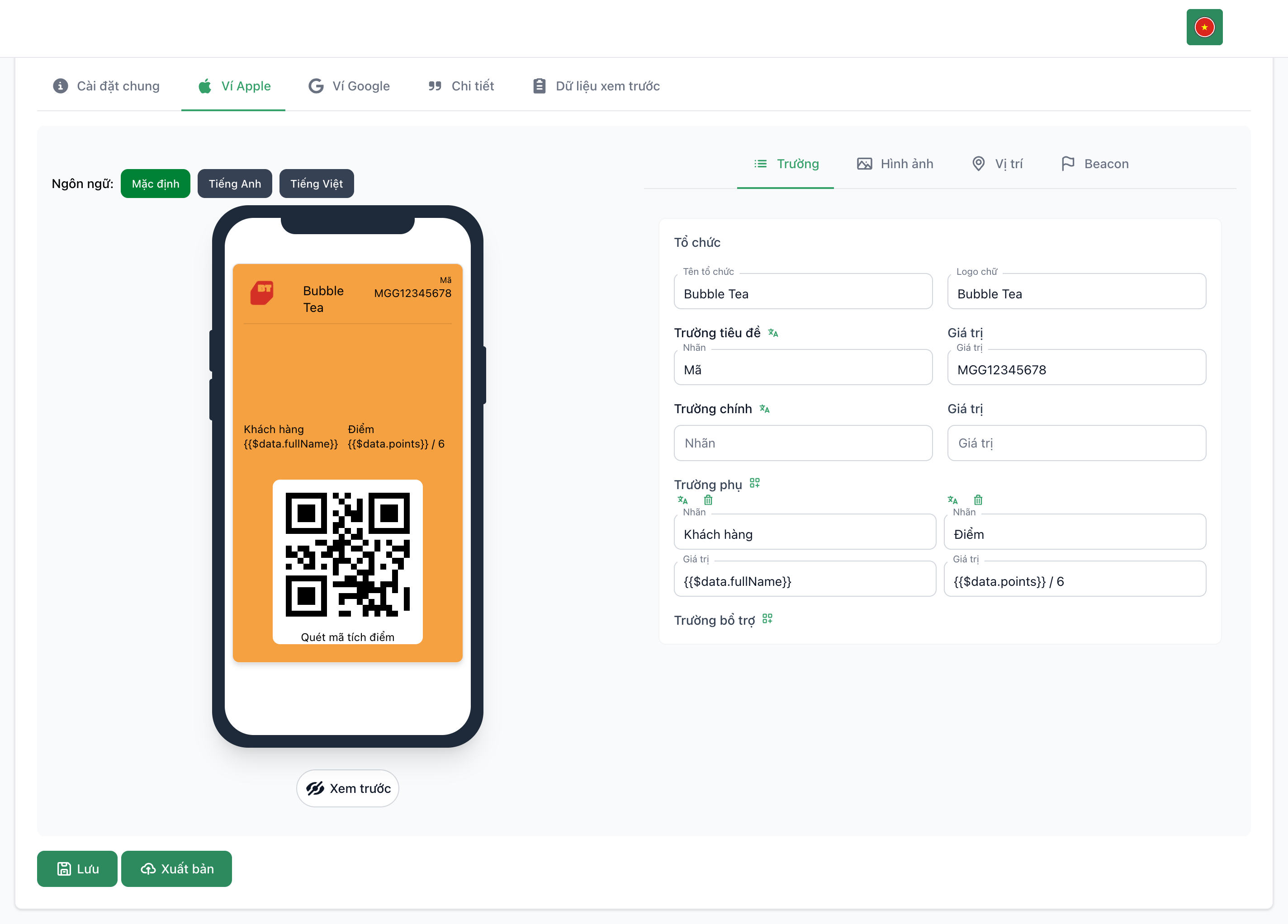 Cấu hình Geofence
