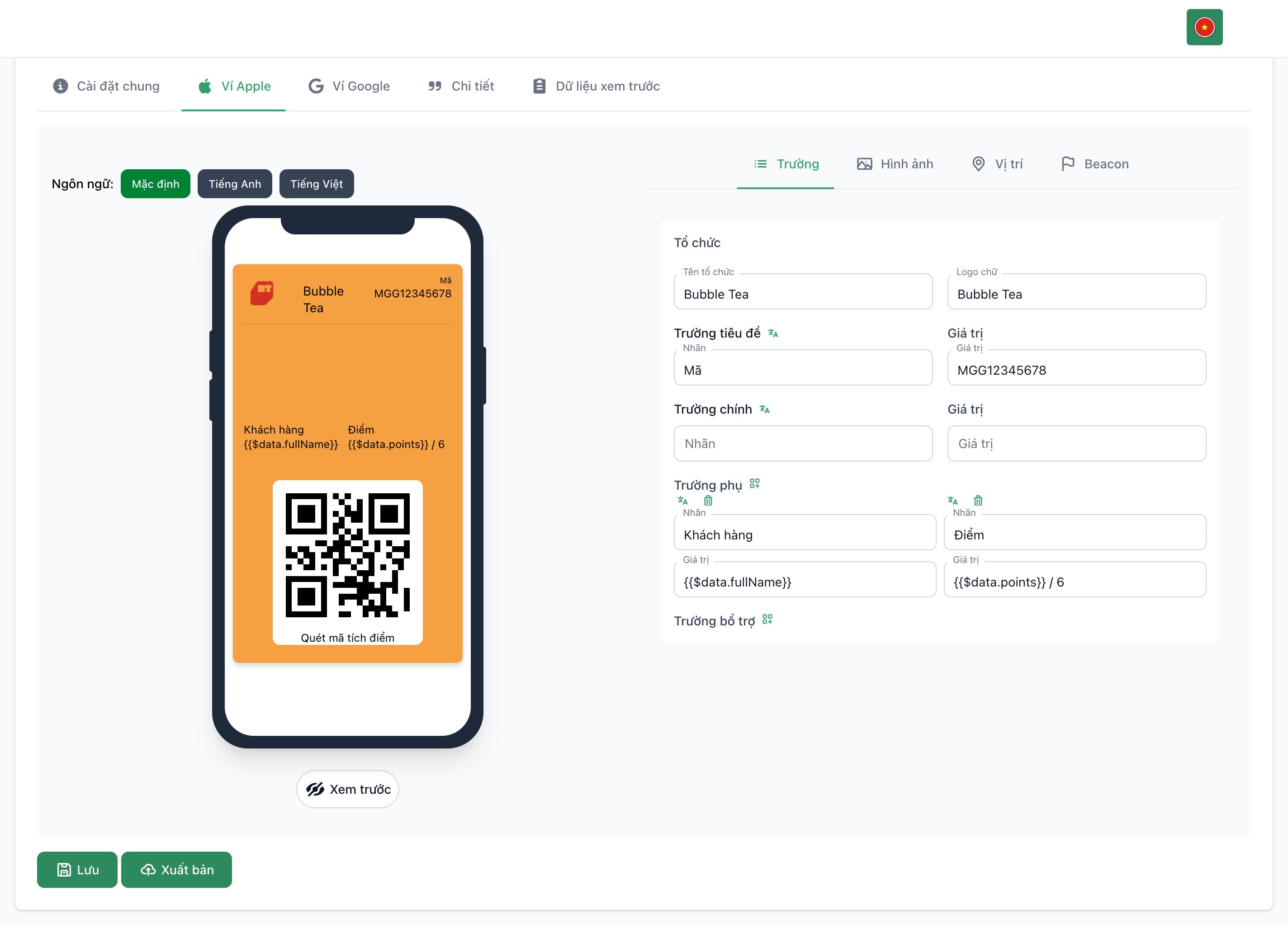Cấu hình Geofence