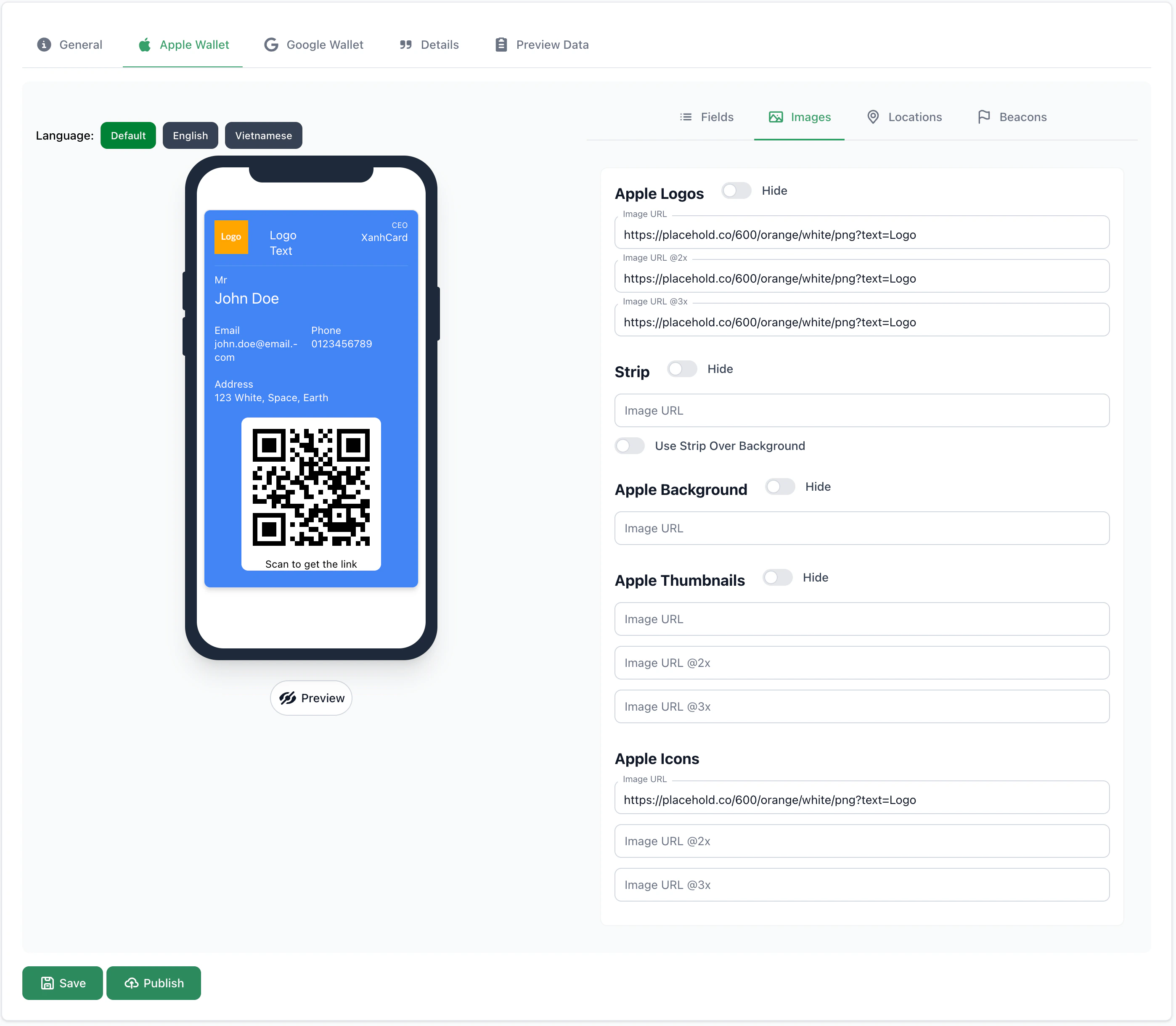Tab Apple Wallet - Images