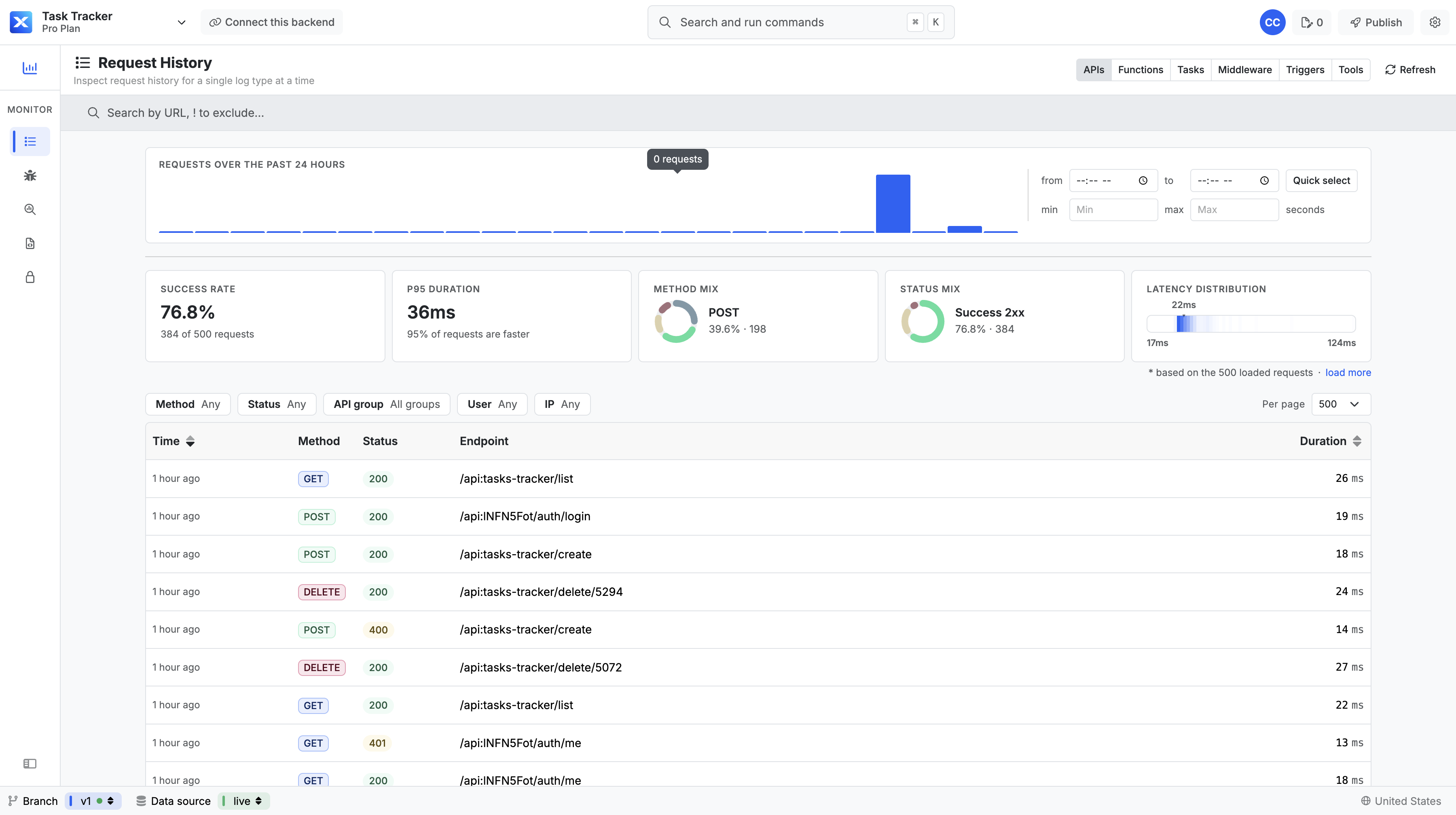Request History - Xano Documentation