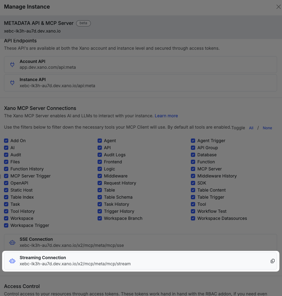 Xano MCP Server - Xano Documentation