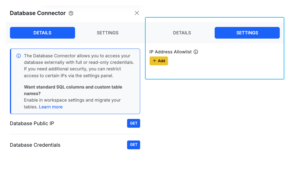 Direct Database Connector - Xano Documentation