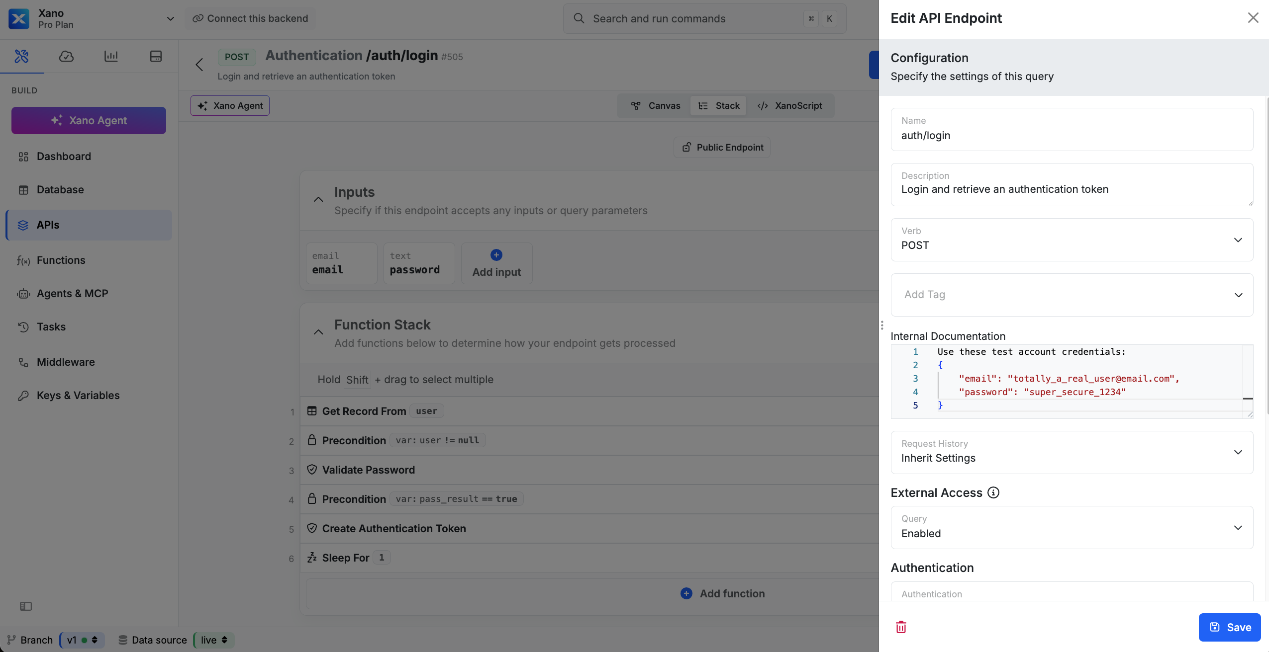 Workspace Settings - Xano Documentation