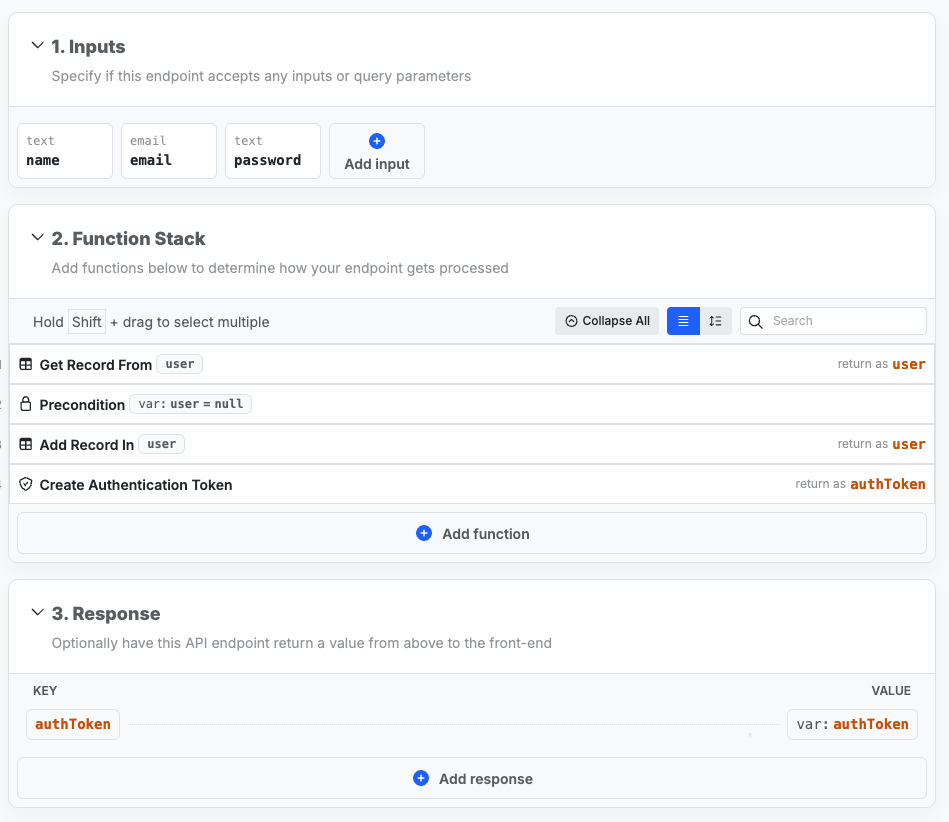 Function Stack - Xano Documentation