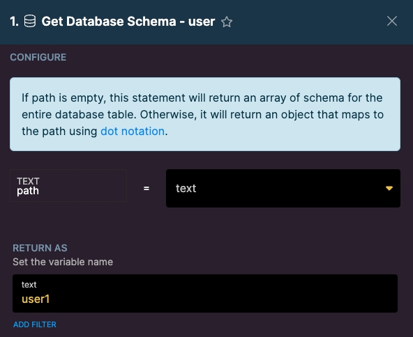 Get Database Schema - Xano Documentation