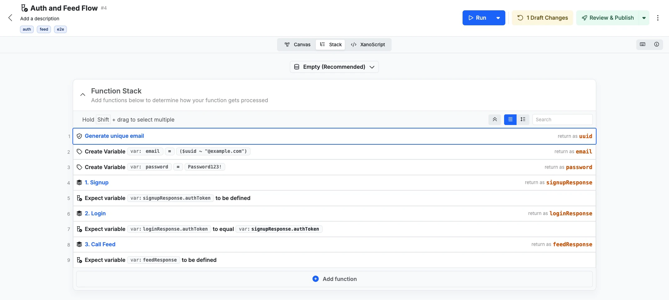 Workflow Test Example