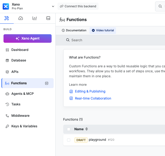 Building Custom Functions in Xano - Xano Documentation