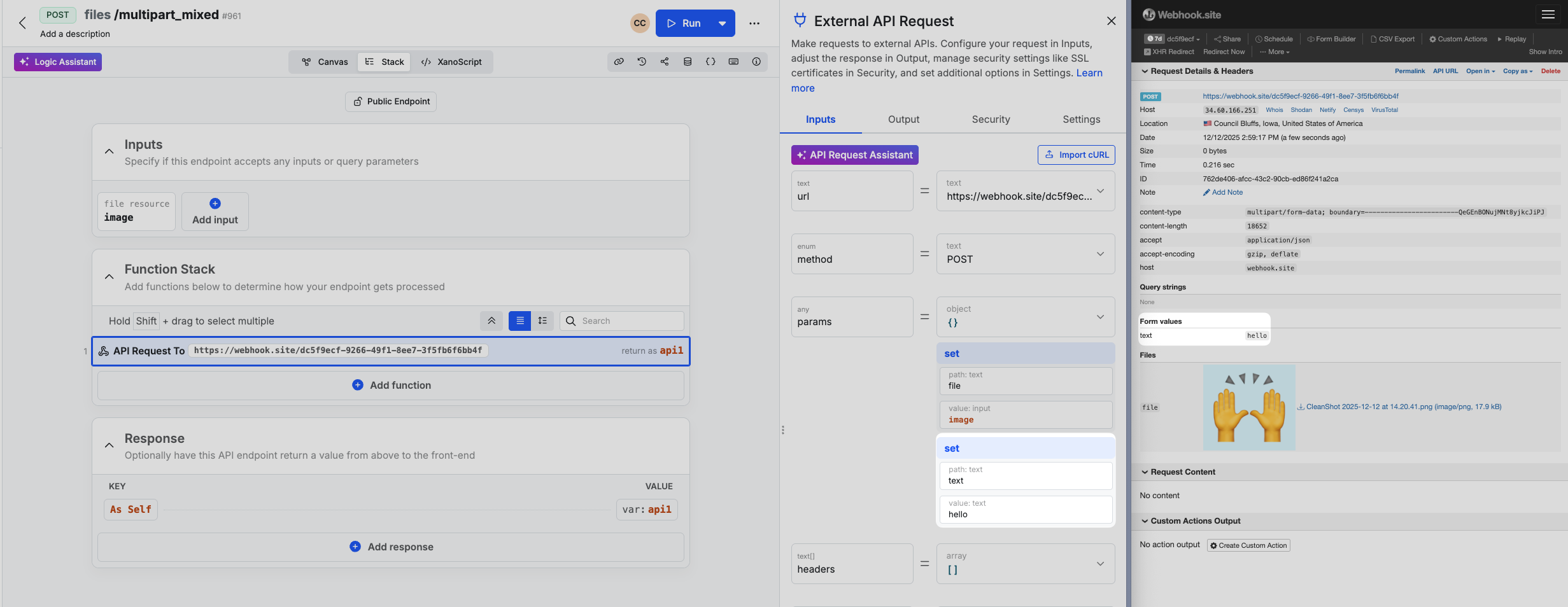 External API Request - Xano Documentation