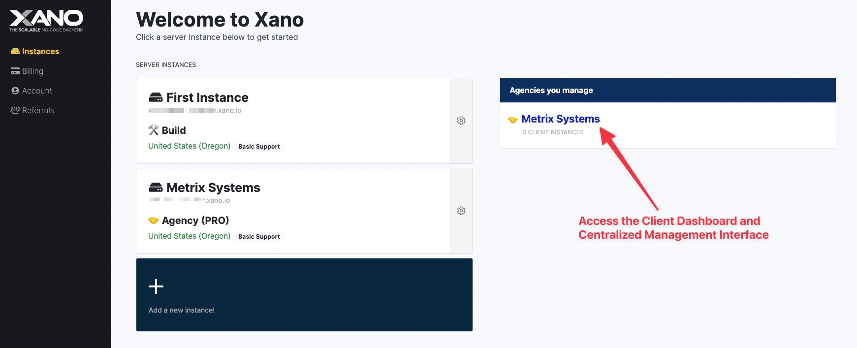 Agency Dashboard - Xano Documentation