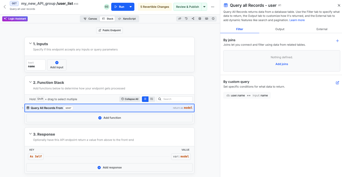 Building APIs in Xano - Xano Documentation