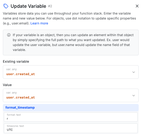 Dot Notation Datetime Dot Notation - Xano Documentation