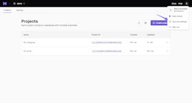 Account settings navigation overview