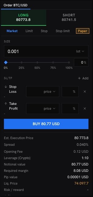 The order ticket