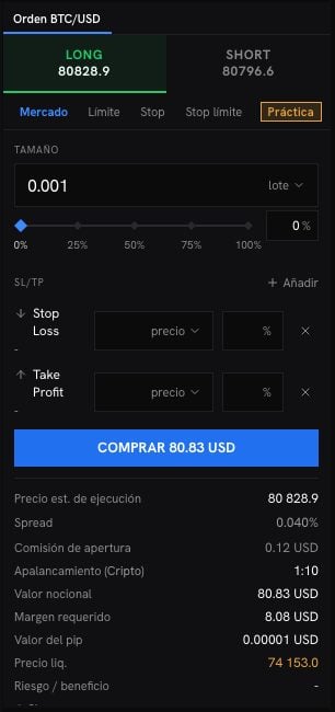 El ticket de orden