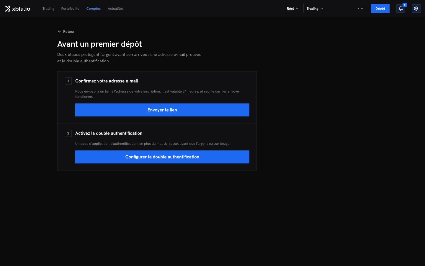 Les étapes Avant un premier dépôt