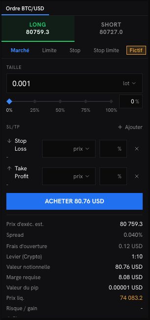 Le ticket d'ordre