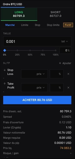 Le ticket d'ordre