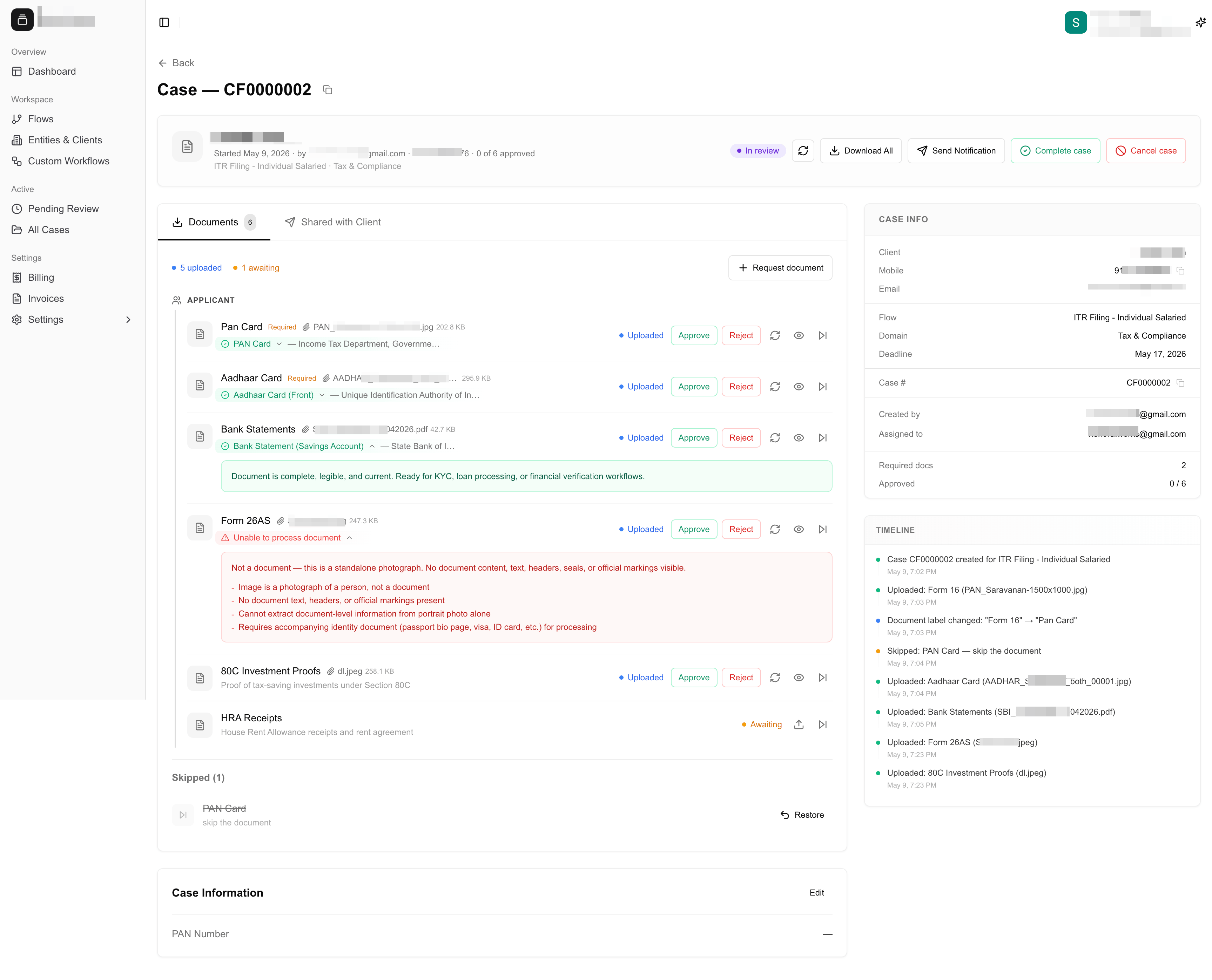 Working with documents