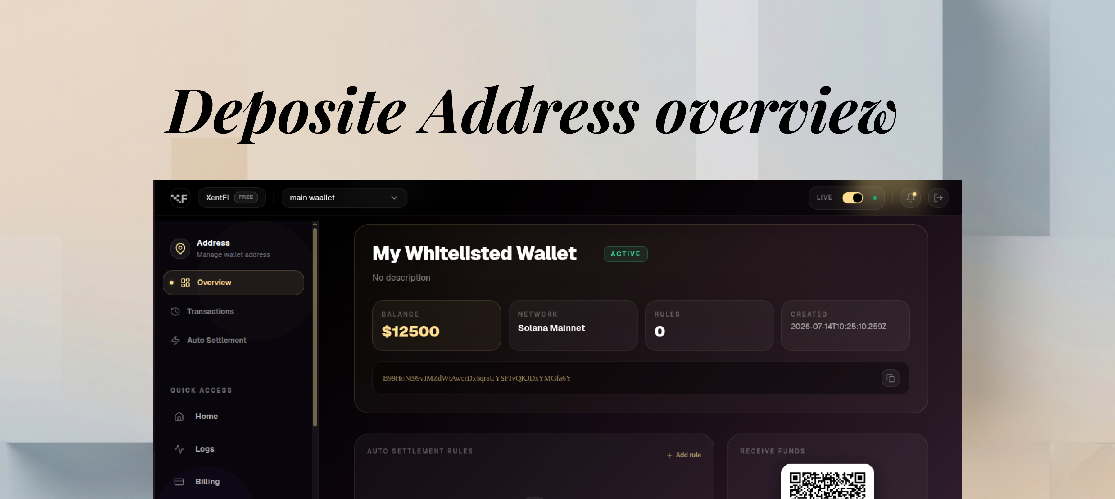 Deposit Addresses Overview
