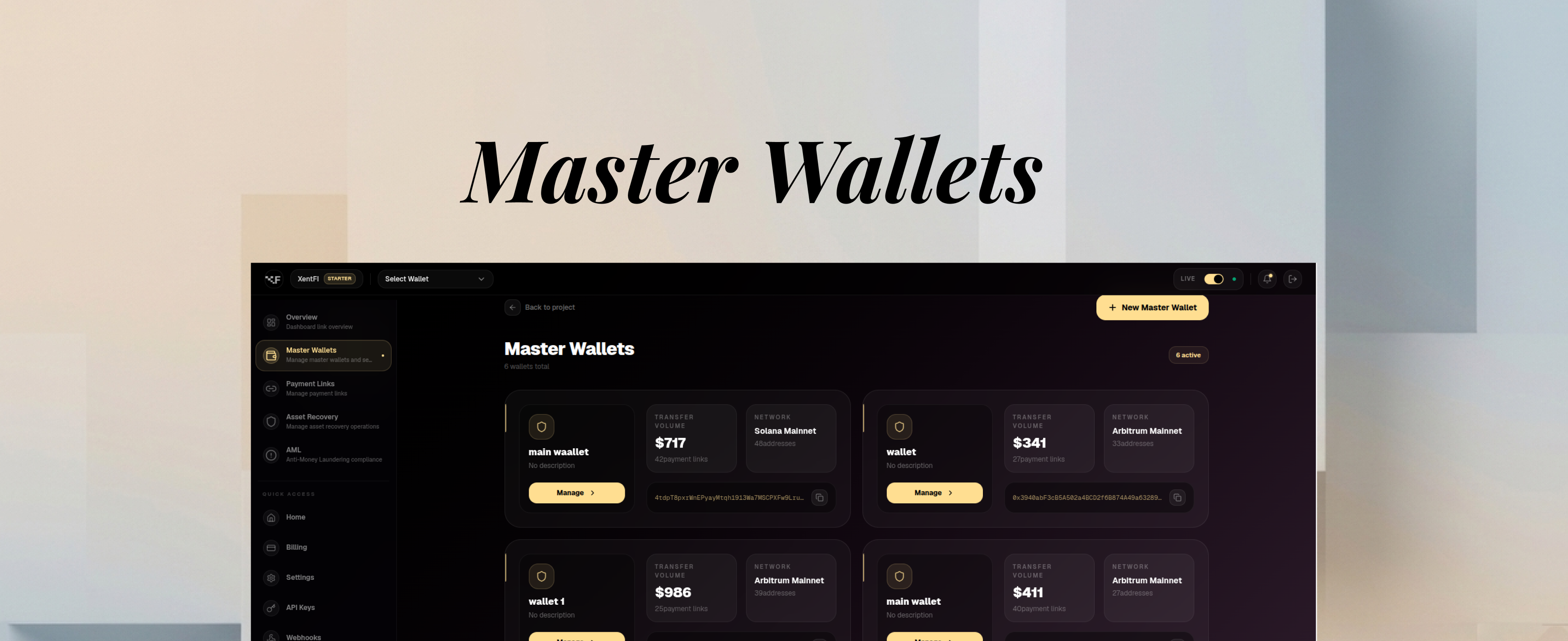Master Wallets Overview