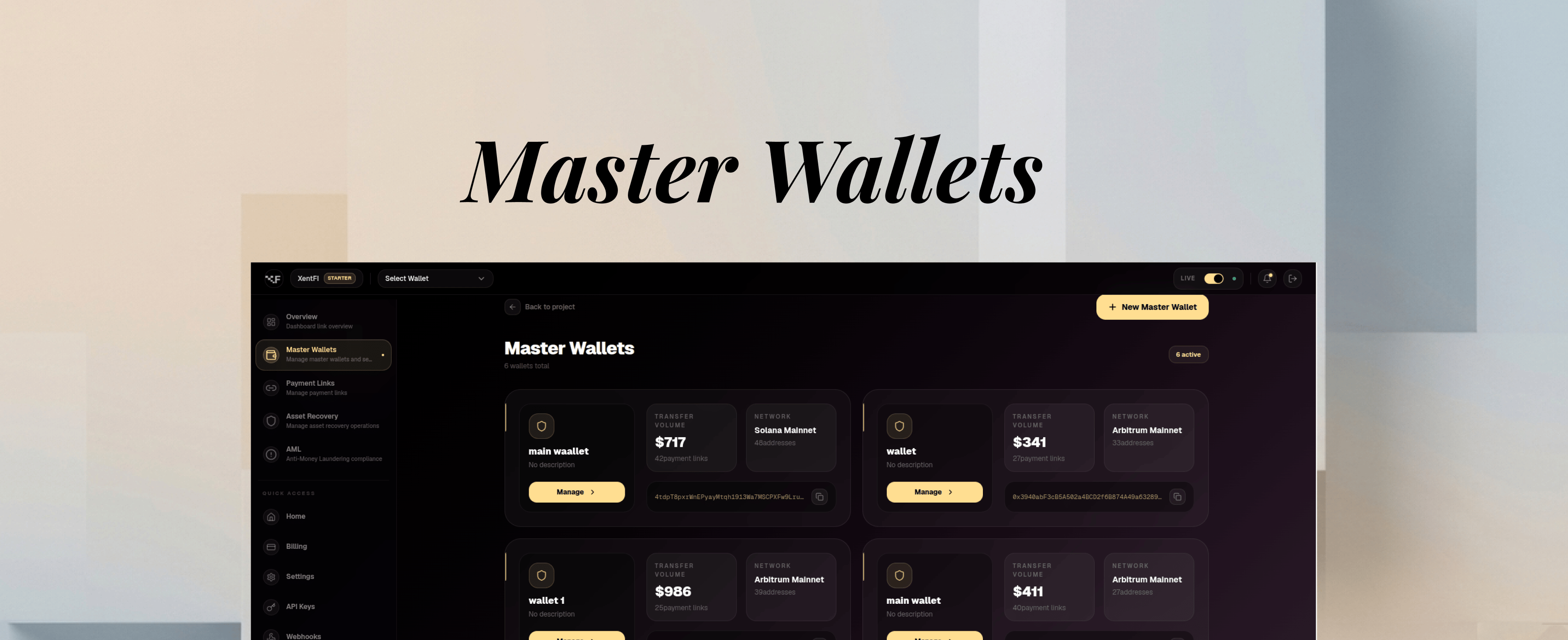 Master Wallets Overview