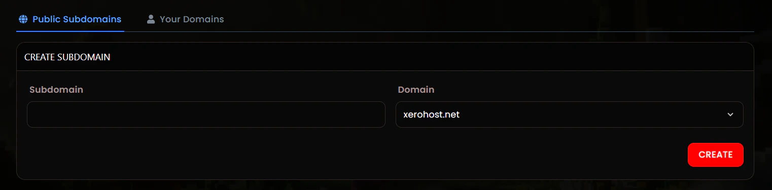 Configuración Subdominio