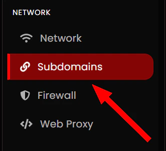 Sección Subdomain