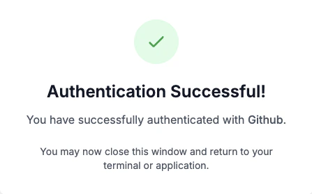 GitHub OAuth success page
