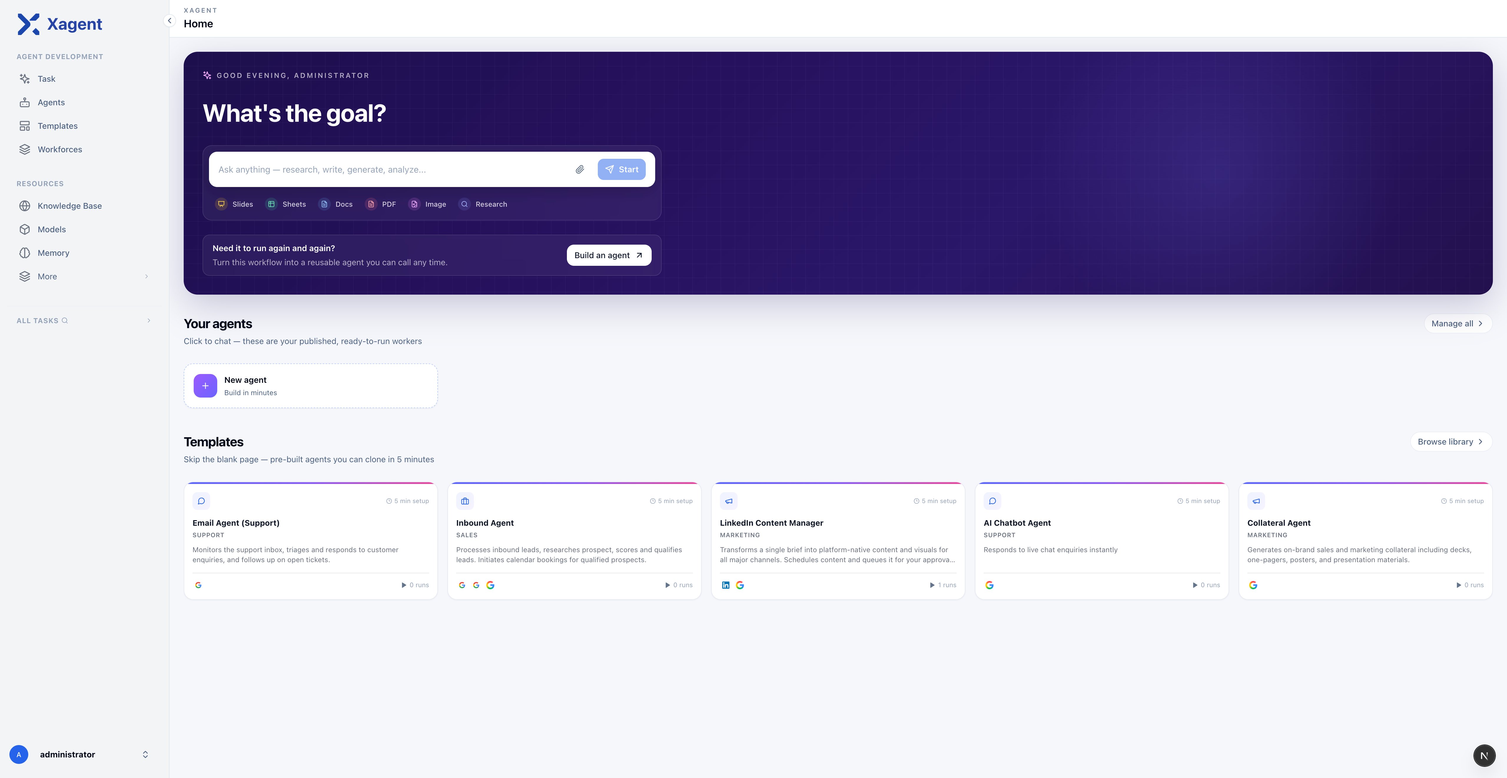 Xagent Interface