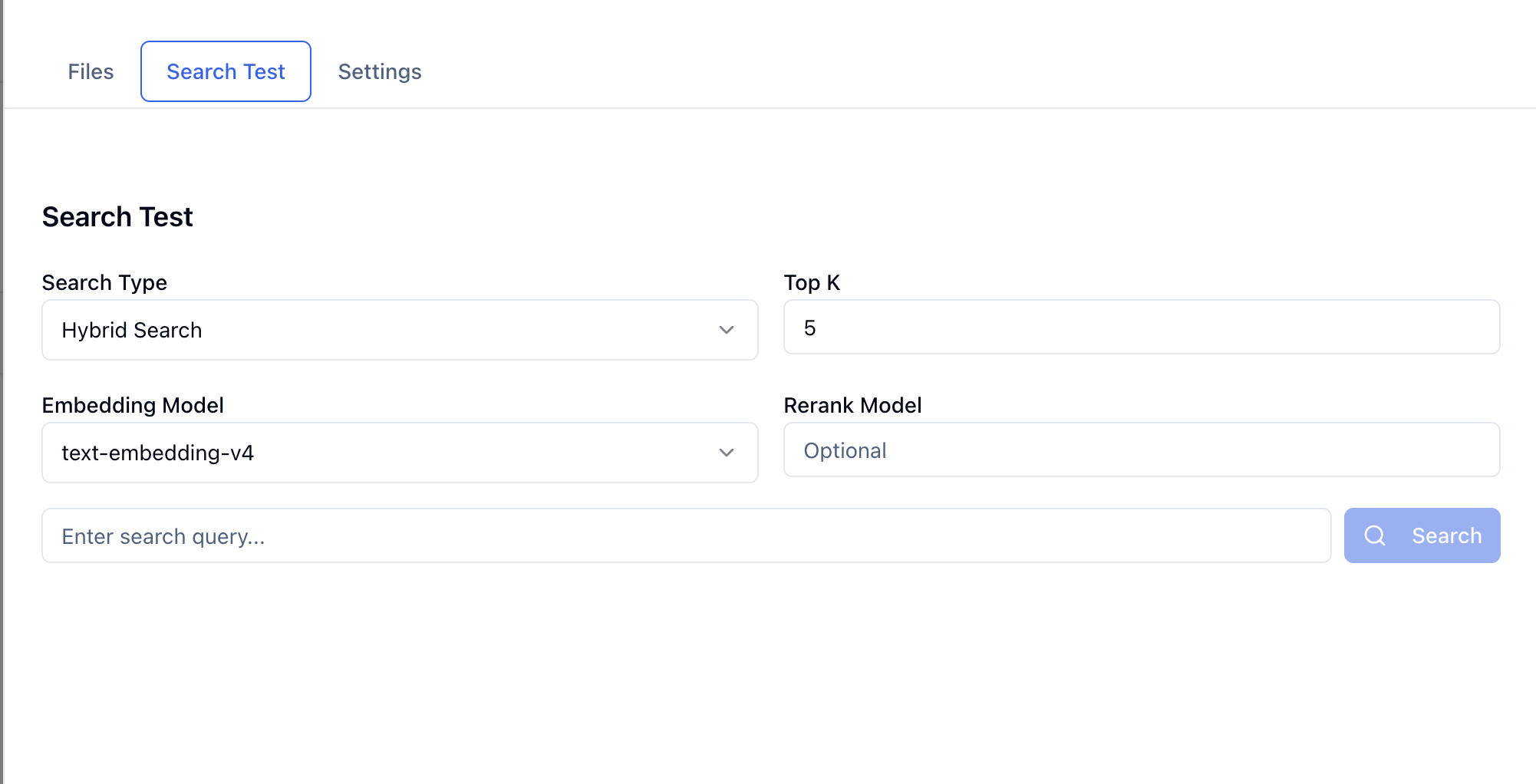 Knowledge Base Test Search