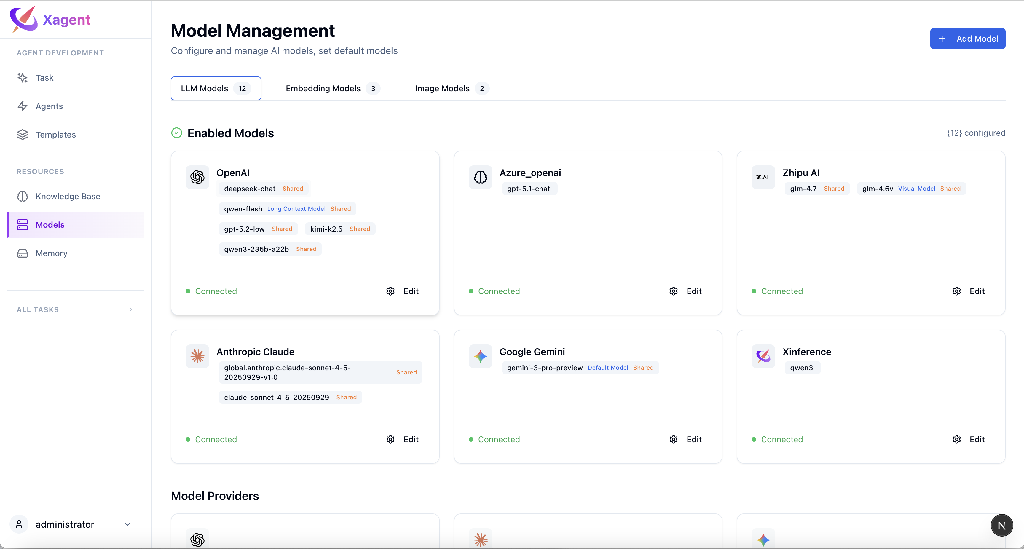 Models Overview - Xagent