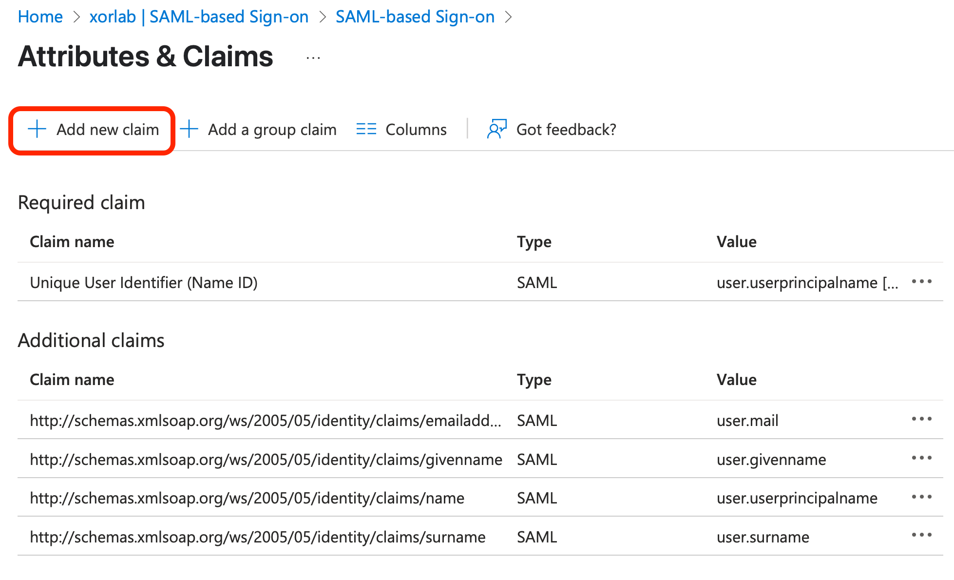 Add new claim