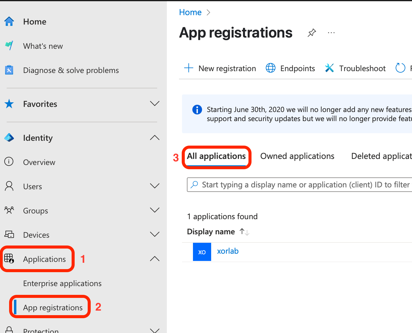 App registrations