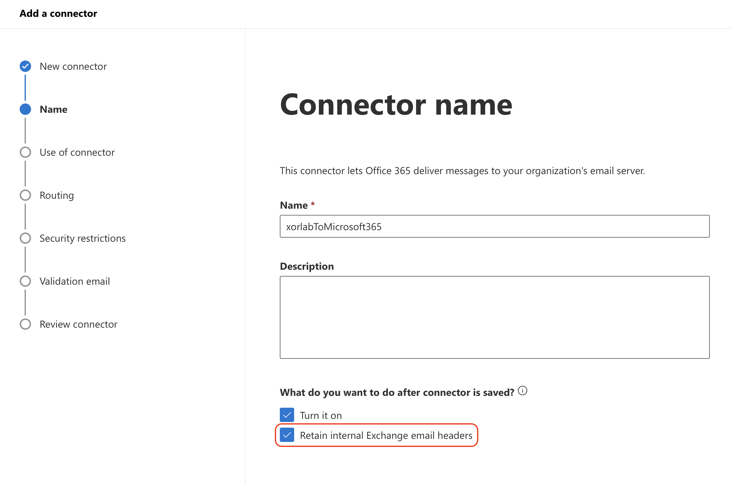 Connector name