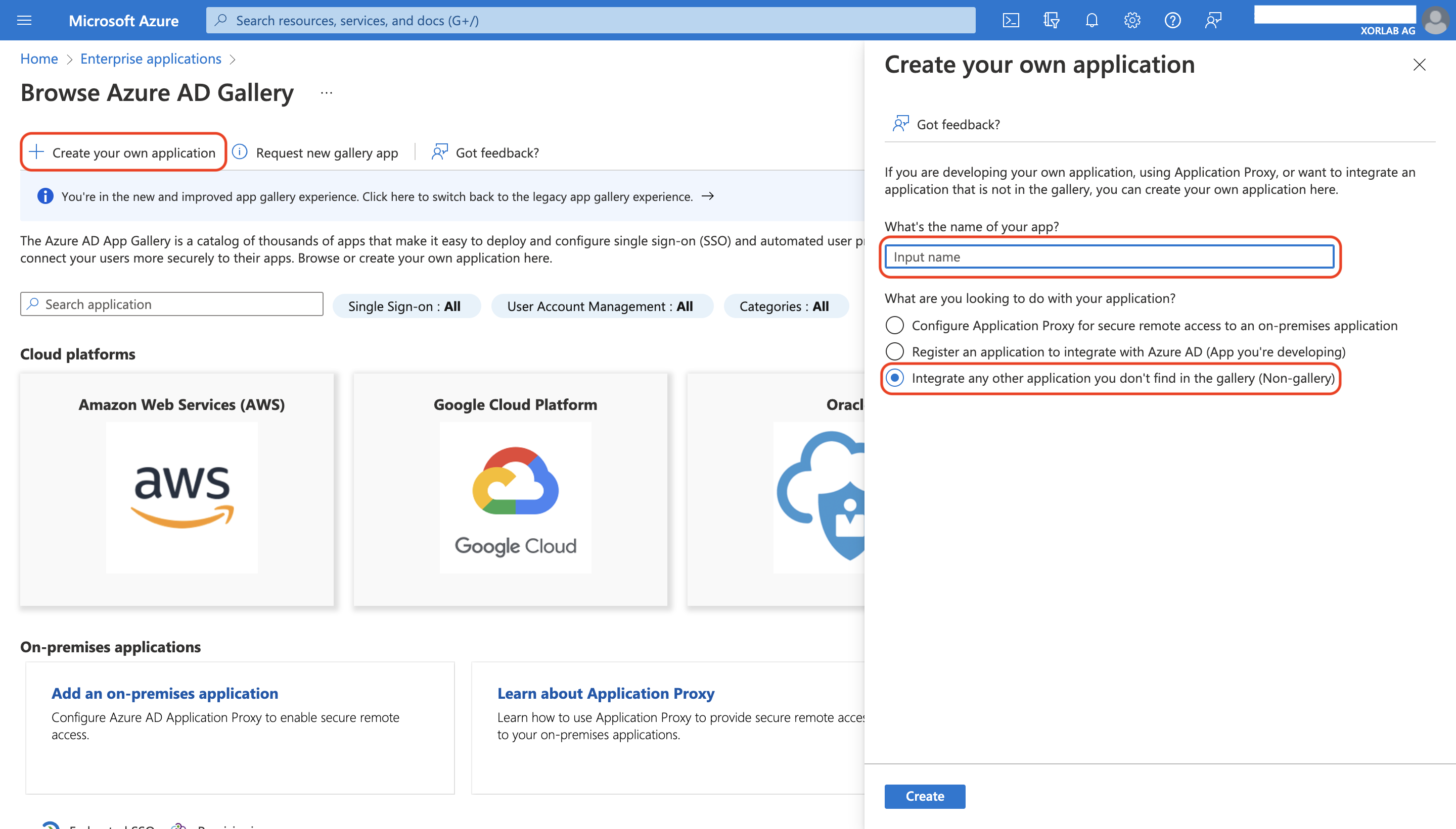 Create your own application