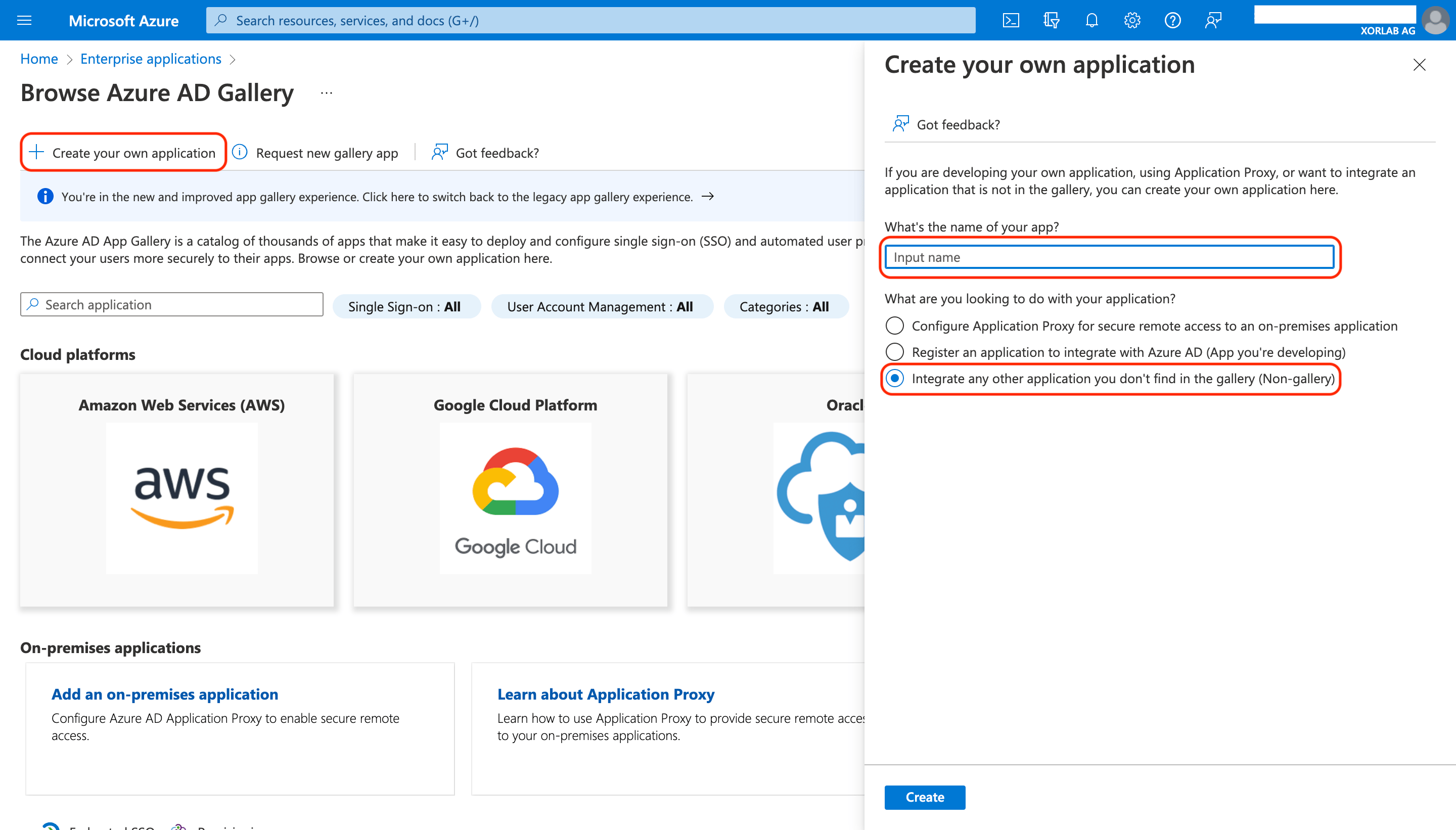 Create your own application