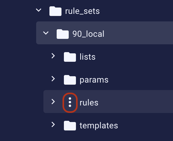 Hamburger icon for the context menu
