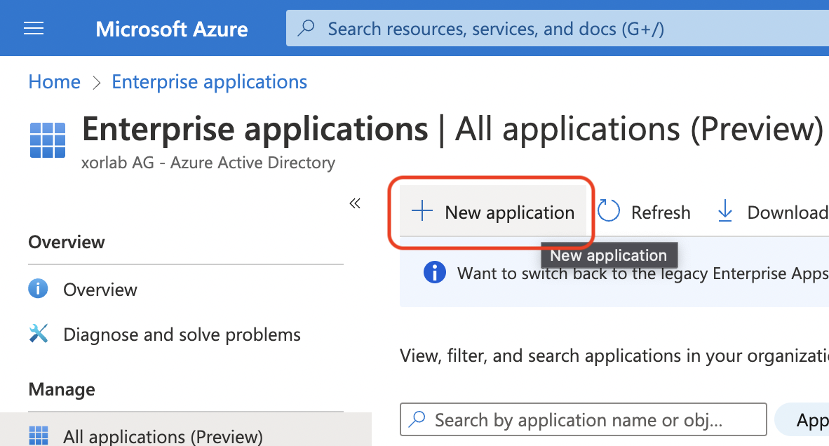 New application