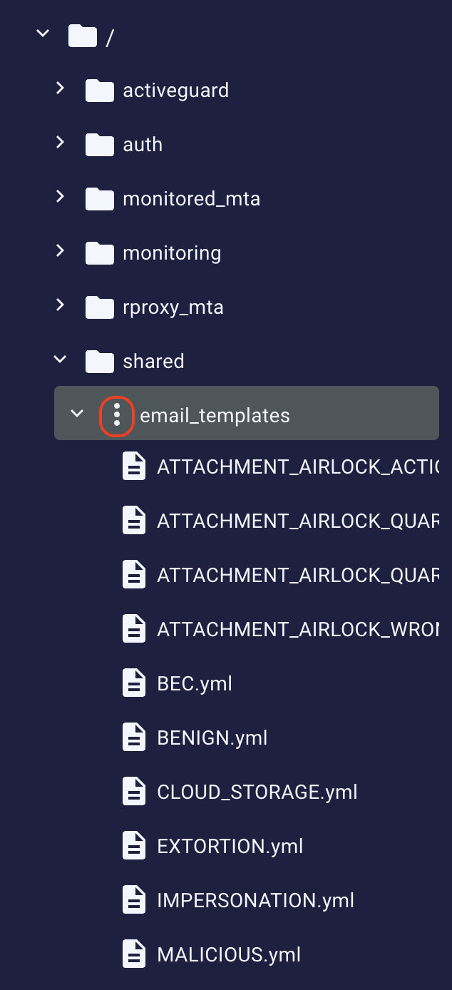 Hamburger icon for the context menu