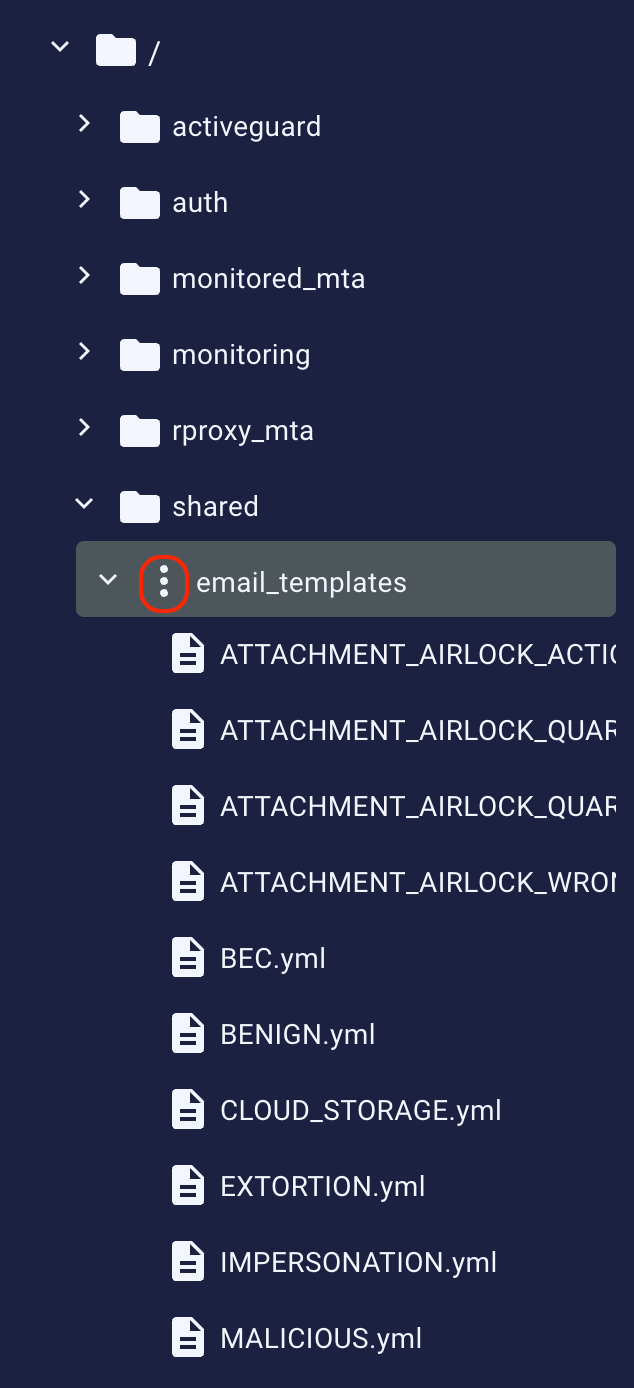 Hamburger icon for the context menu