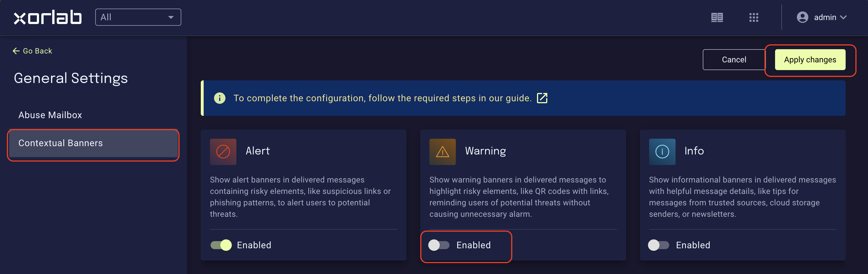 Enabling Contextual Banners