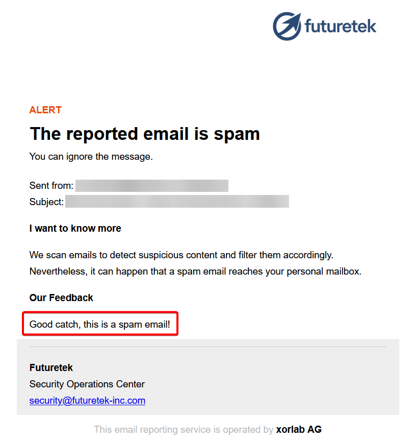 Abuse Mailbox feedback